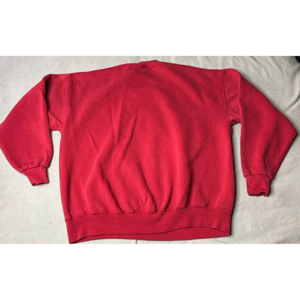 Vintage 90s The Game NFL Mens Kansas City Chiefs Crew Neck Size XL Red Sweater - Picture 5 of 6
